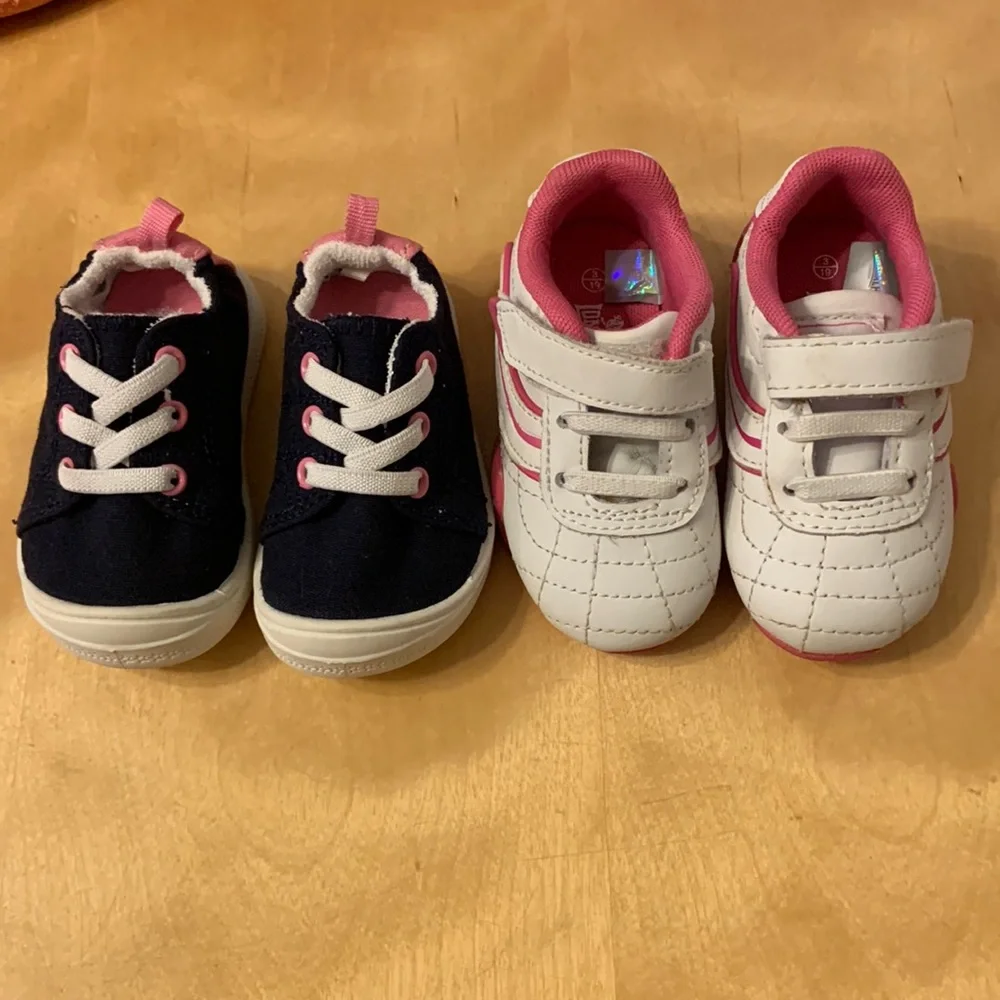 3/$15 Lot bundle of Baby Girl Sneakers Size 3